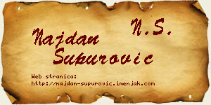 Najdan Supurović vizit kartica
